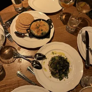 Spinach artichoke dip, twice the salad