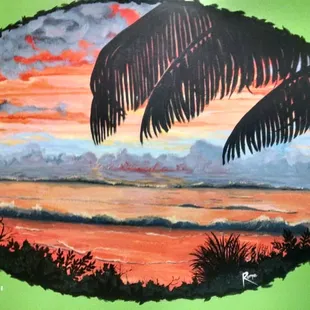 This is one of the murals in the dining area, it was painted by a local artist.