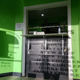 a door with a sign on it