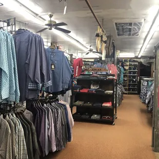 Impressive selection of men&apos;s shirts.