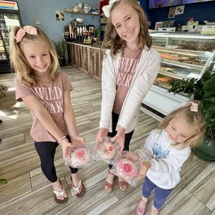 Beautifully decorated donuts