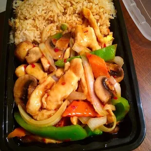 Szechwan Chicken with fried rice