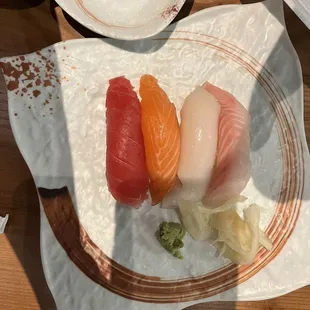 a plate of sushi