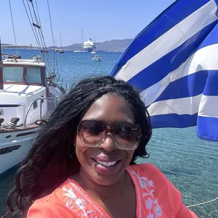 Enjoying the island of Milo's while on the Greek cruise