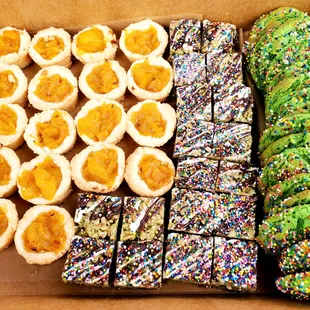 a box of assorted pastries