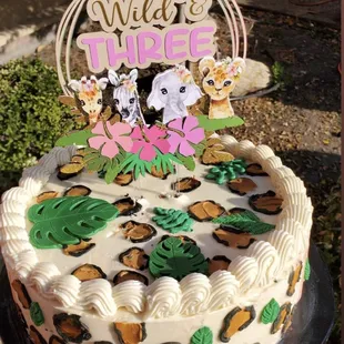 Classic Chocolate Cake paired with a classic Swiss meringue butter cream for a Young, Wild and Three party!