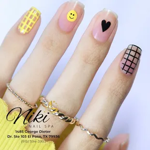 ! 
Why choose just one shade when you can have them all? Embrace the beauty of vibrant, colorful nails th