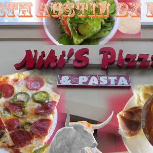 pretty good lunch specials, 2 slices and a drink for $5.99, ziti and a salad and drink for $6.99