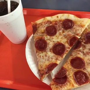 Two slices and a drink. Yes, please.