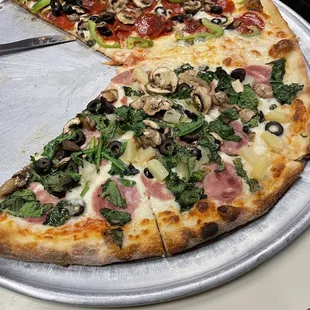 Two customized pizzas