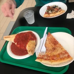Calzone And pizza