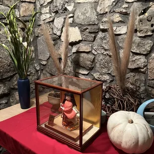 Upon entering there is a small Japanese doll