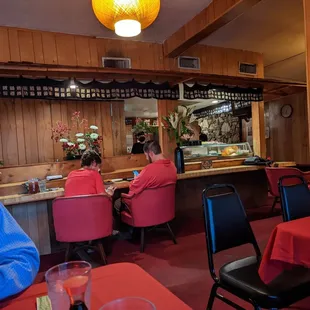 Shot of sushi bar