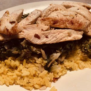 Nikki'z Chicken &amp; Greens over Rice