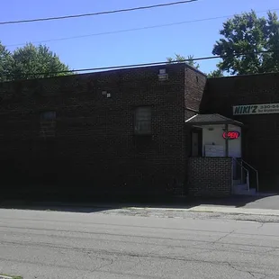 the front of the building