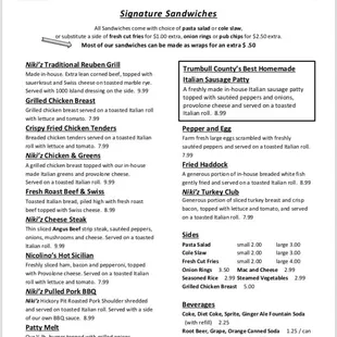 Menu 2 as of 02.20.2019