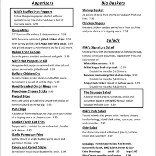 Menu 1 as of 02.20.2019