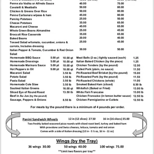 Catering Menu as of 02.20.2019