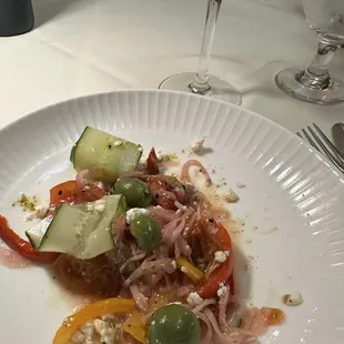 Broken Horiatiki Salad