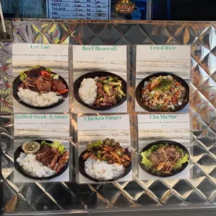 shows a variety of dishes