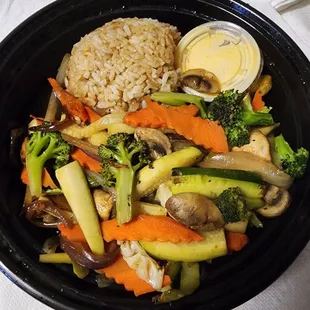 Hibachi veggies and rice
