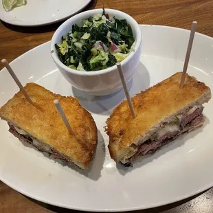 With salad as side