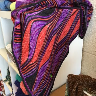 Our pattern done with some of our hand dyed yarn, which we make specifically for Yarn Along The Rockies 2017.