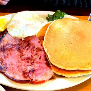 Hotcake Combo: 2 eggs, ham, 2 pancakes