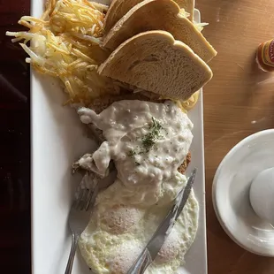 Chicken fried steak yum!