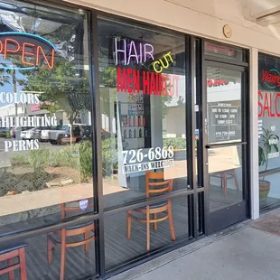 Outside Nikki's Salon