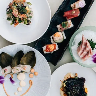 sushi and sashimi, sashimi, sushi, food