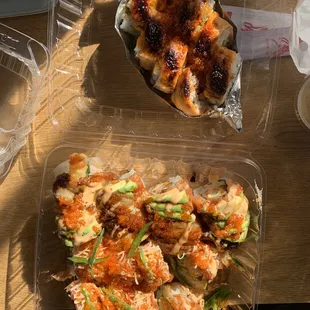 Lion King Roll, O.M.G Roll, Crazy Roll (top to bottom)