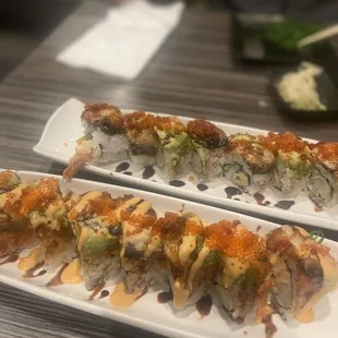 O.M.G Roll (Front) and Dragon Roll (Back)