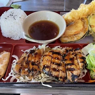 1. Chicken Teriyaki, Gyoza & Tempura