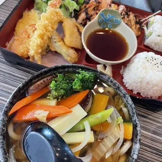 2. Chicken Teriyaki, California Roll & Tempura