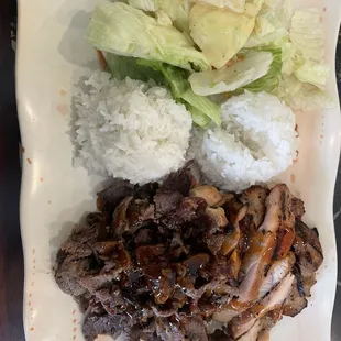 Chicken and Beef Teriyaki