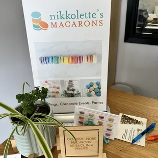 a display of macarons