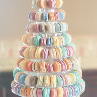 Nikkolette's Macarons offers towers for weddings or corporate events.