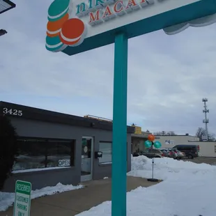 Front of the building, view looking northwest.