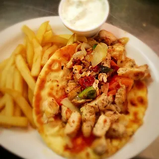 Chicken Ke-Bob & Gyro Combo Plate