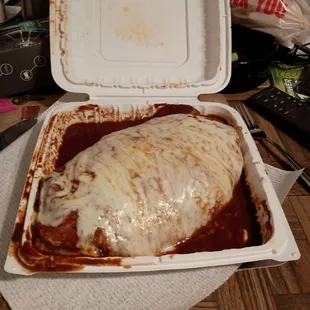 Wet asada burrito