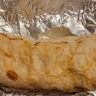 About 8&quot; long, 3-1/2&quot; wide, bbq beef Burrito