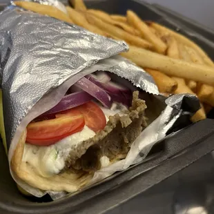 Beef and lamb gyro