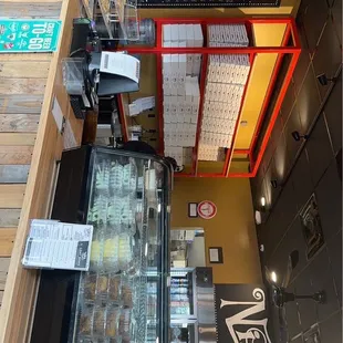 ows menus on the wall