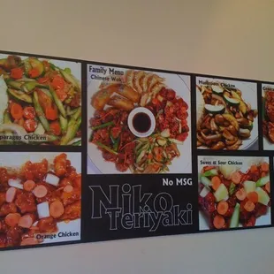 a variety of asian food