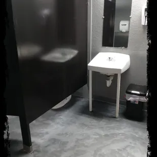  bathroom with a sink and mirror