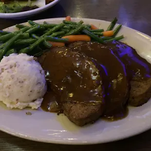 Meatloaf and mashed potatoes