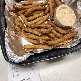 a tray of fries
