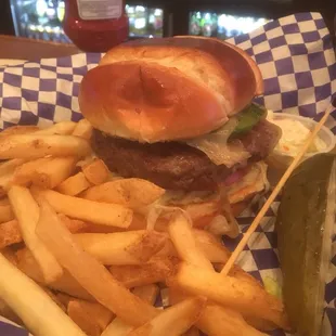 Jalapeño Jack Burger: topped with Pepper Jack and fresh sliced Jalapeños