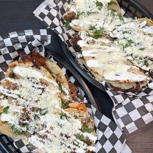 4 steak street tacos, 1 steak zip taco, &amp; 1 shrimp/steak zip taco